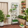 thumbnail image 4 of Shelf Homdox, 6 niveles, 54 x 29 x 183 cm, alambre con ganchos para ruedas, 4 of 9