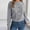 Gray, variant on Titcea Sweaters for Women 2024 Solid Color Crewneck Buttons Long Sleeve Sweater Cute Elegant Sexy Casual Pullover Tops