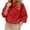 Red, variant on Womens Windbreaker Jacket Fall Lightweight Stand Collar Zip Up Drawstring Hem Short Commute Coat with Pockets Loose Versatile Casual Outerwear Red M