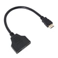 thumbnail image 2 of Funie 1 en 2 Sortie 1080P HD Répartiteur HDMI-compatible Mâle vers Double Femelle Adaptateur Convertisseur Câble, 2 of 7