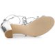 thumbnail image 5 of Sandalias con tiras y tacón de bloque para Mujer Plata 40 Allegra K, 5 of 7