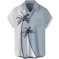 thumbnail image 4 of Camisas casuales lisas a rayas para hombres, ropa con estampado 3D, camisas hawaianas de playa, blusas Y2K de manga corta, ropa vintage, blusa con solapa, 4 of 5