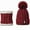 Wine Red, variant on Gustave Women's Soft Knitted Hat, Scarf & Glove Set, Gray, 2-Piece