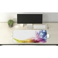 thumbnail image 2 of Colorful Computer Mouse Pad, Abstract Art Illustration Ornamented of Rainbow Style Whirlpool Motif, Rectangle Non-Slip Rubber Mousepad Large, 31" x 12" Gaming Size, White and Multicolor, by Ambesonne, 2 of 2