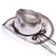 thumbnail image 4 of Sombrero de Vaquera de Vaquero de Paja para Hombres y Mujeres Sombrero de Sol Transpirable Hueco de ala Ancha con Banda de Adorno de Cuentas Estilo Occidental para Viajes en la Playa al Aire Libre YUNYI BRAND  Deportes, 4 of 8