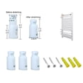 thumbnail image 4 of 3 X Replacement Towel Rail Radiator Brackets Heated Wall Fixing Mounting White, 4 of 8