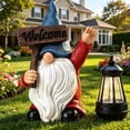 thumbnail image 4 of Ohmyroo Welcome Gnome Garden Statue with Solar LED Light, 4 of 7