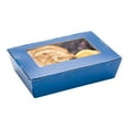 thumbnail image 2 of Cafe Vision 42 oz Midnight Blue Paper Medium Take Out Container - Hinge Lock - 8" x 5 1/2" x 2" - 50 count box, 2 of 4