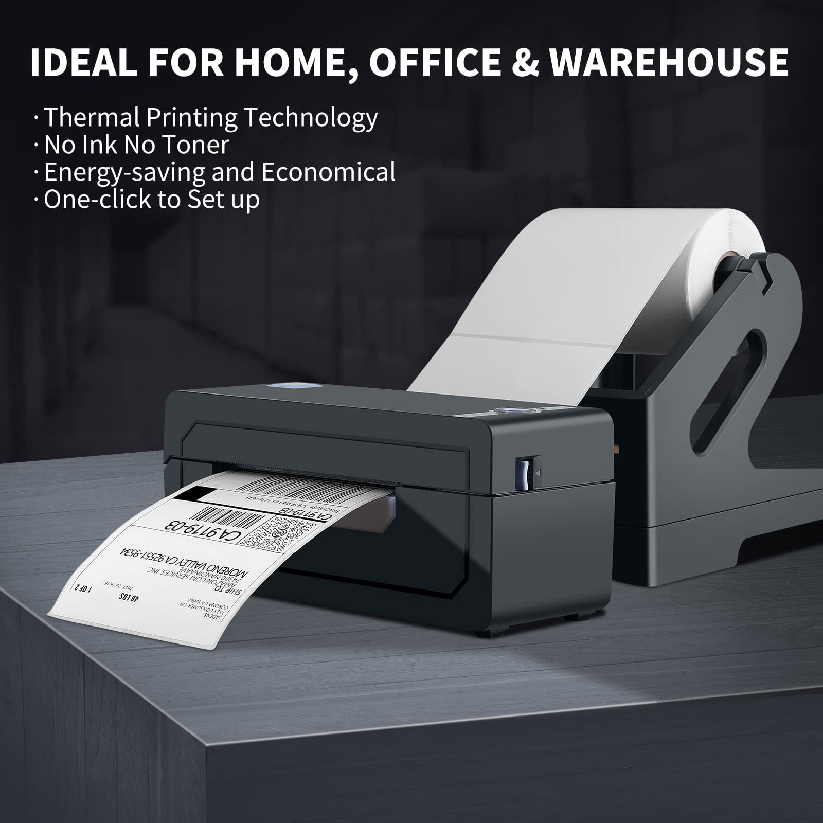 Thermal Shipping Label Printer - Wireless 4x6  Compatible With Android Windows & Widely For Shopify Etsy Usps(blue)