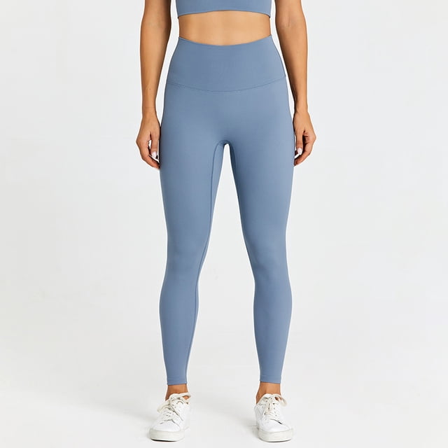 Pantalones de yoga desnudos para mujer, línea No Embarrassment, cintura alta, levantamiento de cadera, leggings ajustados, pantalones deportivos de fitness