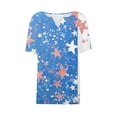 thumbnail image 6 of HEILAU 4th of July Shirts for Women Independence Day American Flag Graphic Tees Patriotic V Neck 2025 Button Short Sleeve Summer Shirt Summer Tops, 6 of 8