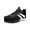 Black, variant on Men's Retro Casual Sneakers Mesh Suede Stripe Lace Up Non Slip Vintage Walking Trainers
