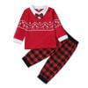 

3 Piece Jacket Set Toddler Kids Boys Girls Outfit Christmas Prints Long Sleeves Tie Bowknot Top Plaid Pants 2pcs Set Outfits Happy Birthday Daddy
