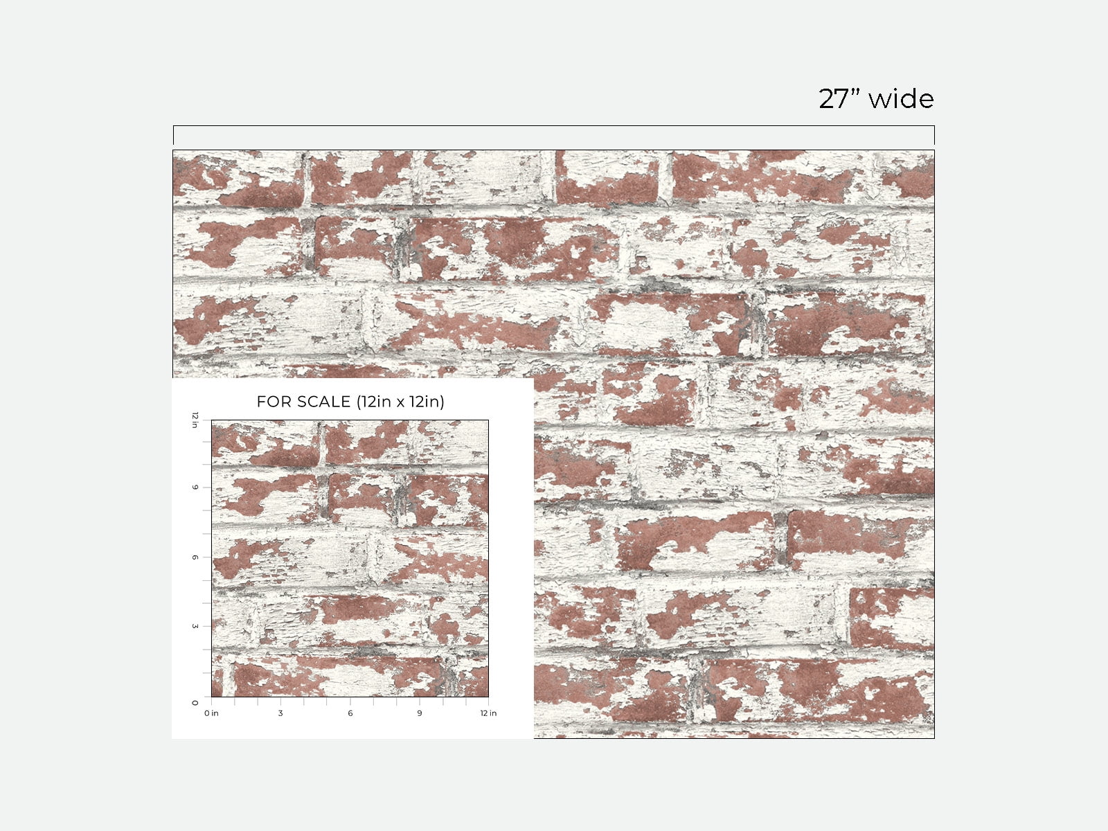 Lillian August Soho Brick Peel and Stick Wallpaper