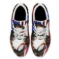 thumbnail image 2 of Fourth Of July Baseball Print Sneakers Lightweight Comfortable Running Shoes for Men Women White Size 11.5, 2 of 7