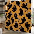 thumbnail image 2 of Tchckioa Orange Halloween Shower Curtain,60x72 Inch Waterproof Hooks Bath Curtain for Apartment, 2 of 6