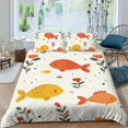 thumbnail image 1 of Home Bedding Set Fish Shell Comforter Cover Set Teen Adult Creative Seafloor Bedspreads,King (90"x104"), 1 of 5