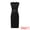 Black, variant on Women's Midi Sleeveless Dress V-Neck Work Sheath Dresses with Belt 2XL Black