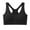 Black, variant on Women's Free Size Purple Sports Bra, Front Zipper & Racerback Design, Nylon Spandex for Breathability, Ideal for Gym, Running & Daily Fitness