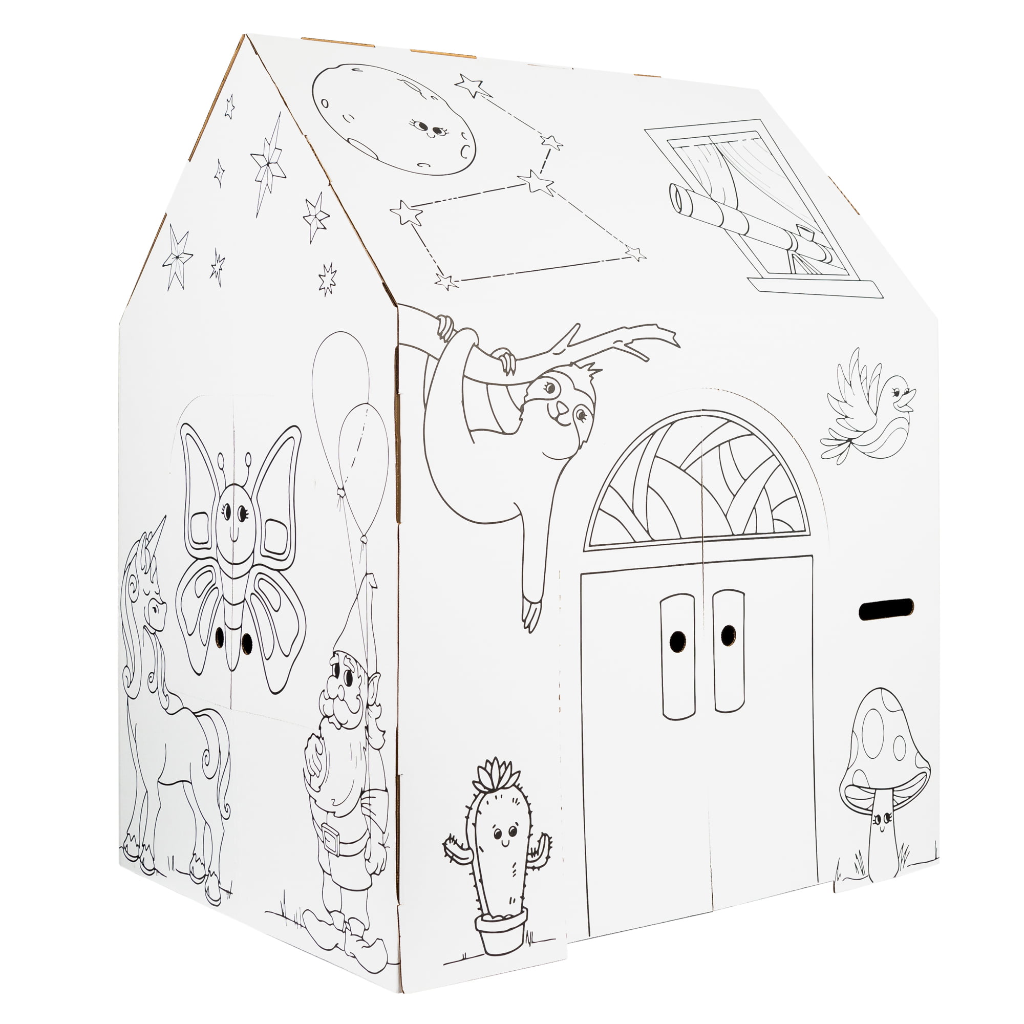 Melissa & Doug Cardboard Structure Castle 2.75' x 2.65' Playhouse 