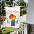 thumbnail image 3 of ZNDUO LGBT Support Fist Art Pattern LGBT Garden Flag, Small Yard Lawn Flags for Outdoor House Decor Holiday Home Decorations, 12.5"x18", 3 of 8