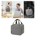 thumbnail image 2 of TIELUTT Black Lunch Bag /8.7 * 5.7 * 7.3in Reusable Lunch Women's Lunch Bag Insulated for Work Electrician Kits for Adults Womens Lunch Tote with Side Pocket Work Tote and Lunch Bag Set Thermal Lunch, 2 of 8