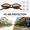 thumbnail image 6 of FEISEDY Retro Oval Sunglasses for Women 90s Narrow Round Lightweight Shades Y2k Trendy Sunnies B1171, 6 of 16