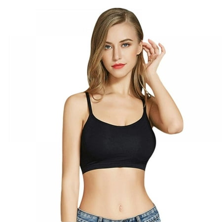 

Bralettes for Women Padded Sports Bra Seamless Comfort Bra Wirefree Yoga Cami Tank Tops Bras for Womens 1 Pack