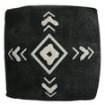 thumbnail image 5 of LR Home Small Over-tufted Geometric Indoor Square Pouf, Black/White, 18" x 18" x 14", 5 of 10