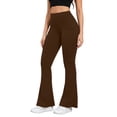 thumbnail image 5 of Yoga Pants with Pockets for Women High Waisted Tummy Control Stretchy Flare Leggings Breathable Bootcut Workout Pants, 5 of 6