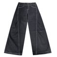 thumbnail image 6 of Jeans For Men Loose Lightweight Versatile Straight Wide Leg Denim Trousers Floor Length Casual Everyday Wear Pants For Men Black L, 6 of 7