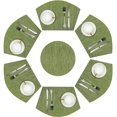 thumbnail image 1 of Set de Sets de Table Ronds Set de 7 Sets de Table avec Centre de Table Tapis Rond Résistant à la Chaleur Essuyer Propre (7, Vert), 1 of 5