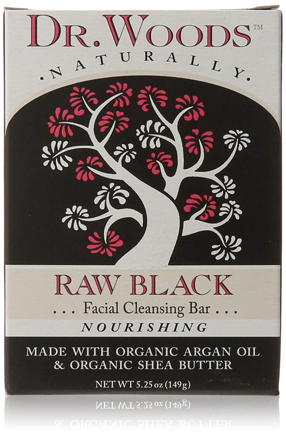 Dr. Woods Raw Black Rejuvenating Exfoliating Body Bar w/Organic Shea Butter 5.25