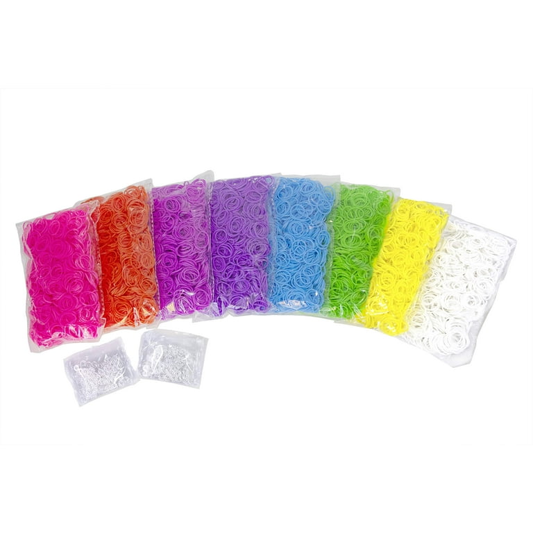 Cra Z Art Cra-Z-Loom Ultimate Tub 8000 Latex Free Rubber Bands and 100 “S”  Clips for Making Crafts in Bold and Bright Colors, multi