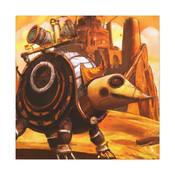 Steampunk Armadillo Portrait - Canvas