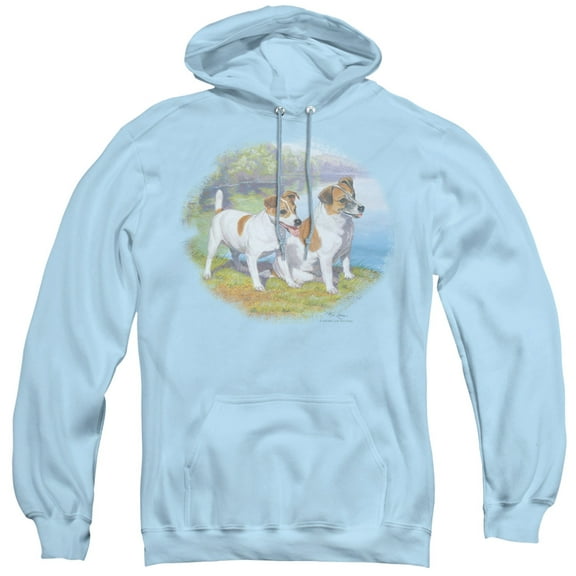 Wildlife Jack By Water Adult Pullover Hoodie Sweatshirt Light Blue