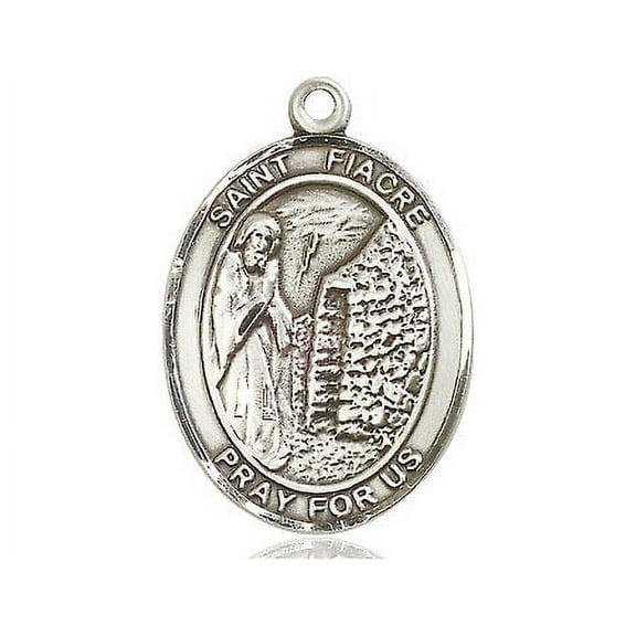 Extel Large Oval Pewter St. Fiacre Medal, Made in USA