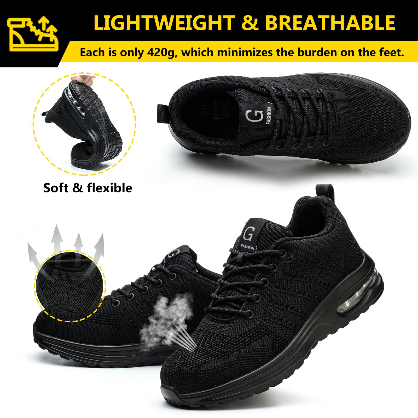 XQJ Steel Toe Anti-Puncture Slip-Resistant Safety Shoe photo 2