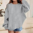 thumbnail image 2 of Busydd Girls Clothes 2-12 Years Casual Comfortable Cotton Sweatshirts for Boys Unisex Solid Color Long Sleeve Girls Sweatshirt Round Neck Toddler Little Teen Girls Tops 5-6 Years, 2 of 4