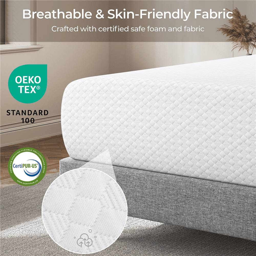 Renwick 8'' Cooling Gel Memory Foam Mattress with Green Tea Scent, Medium Firm, Full Size
