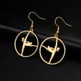 thumbnail image 5 of Rhythmic Gymnastics Earrings Stainless Steel Dancer Dangle Earring Sport Jewelry, 5 of 6