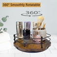 thumbnail image 3 of baomifa-2 Pack 11 Pouces et 12 Pouces Bois Organisateur de Plateau Tournant Paresseux Susan, 360° Rotatif Antidérapant Organisateur d'Épices Paresseux Susan avec Bord Supérieur pour Table Armoire Cuisine Comptoir Table à Manger Bar à Café, 3 of 4