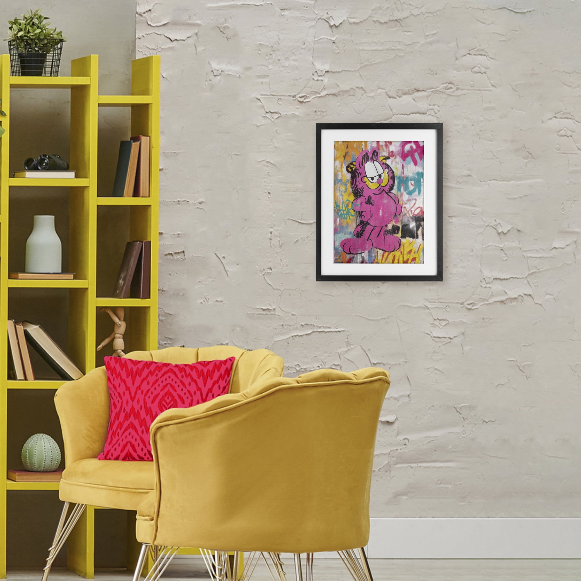 Stupell Industries Lazy Cat In City Modern Urban Black Framed Print Under Glass, design by Svetlana Aleynikova