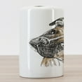 thumbnail image 3 of Boxer Dog Ceramic Toothbrush Holder, Sketchy Hand-drawn Image of a Puppy Furry Domestic Pet Animal, Decorative Versatile Countertop for Bathroom, 4.5" X 2.7", Pale Brown Seal Brown, 3 of 4