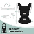 thumbnail image 6 of Scafild | 6-in-1 Baby Carrier with Waist Stool Hip Seat&Head Support for Breastfeeding Newborn Infant Toddler - Black, 6 of 8