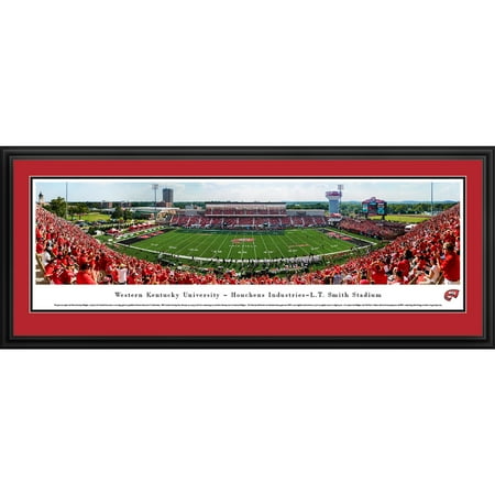 Kentucky Yard - Western Kentucky Football - 50 Yard Line - Blakeway Panoramas College Print with Deluxe Frame and Double Mat
