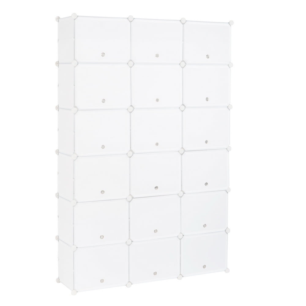 12-Tier Shoe Rack Organizer, 72 Pair 36 Grids Tower Shelf Storage Cabinet Stand Expandable for Heels, Boots, Slippers, White