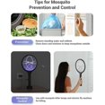 thumbnail image 4 of Electric Fly Swatter 4000V Bug Zapper Racket Dual Modes Mosquito Killer with Purple Mosquito Light Rechargeable for Indoor Home Office Backyard Patio, 4 of 4
