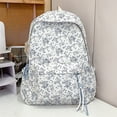 thumbnail image 3 of Floral School Backpack, Aesthetic Bag with Multi-pocket, Durable School Bookbag for College Travel, Style 1, 3 of 10