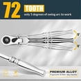 thumbnail image 4 of 1/4 Ratchet Wrench, 2 in 1 Mini Ratchet - Socket and Bit Ratchet, 72 Teeth Reversible, 1/4 Ratchet B, 4 of 5